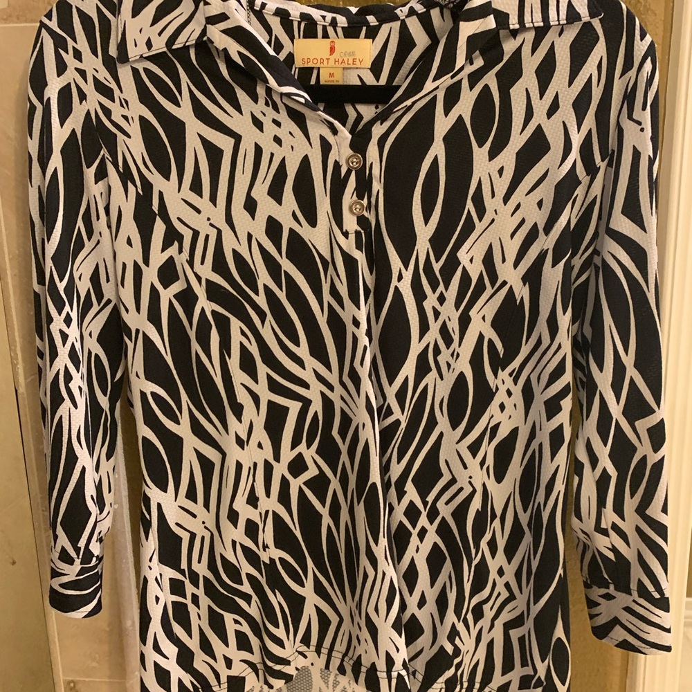 Sport Haley M black/white athletic shirt